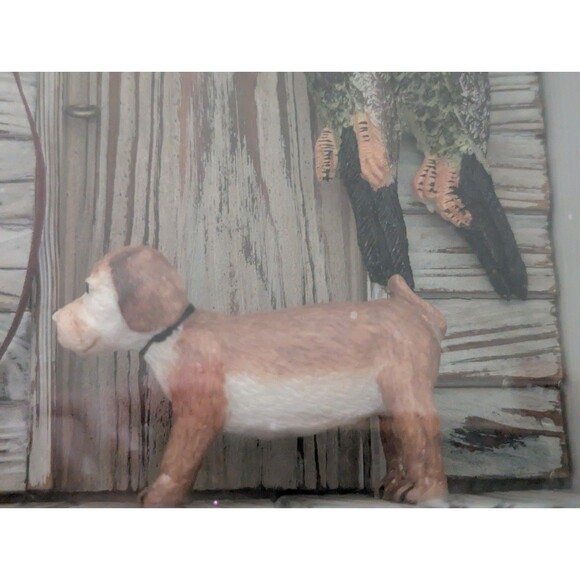 Vintage Rustic Shadow Box Display Case Large 11x14 Picture Frame Dogs Rifle Rope - Picture 4 of 9